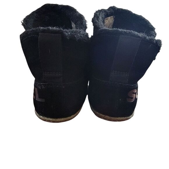 Sorel NAKISKA Black Bootie Women's Slipper size 9.5 - Picture 3 of 9